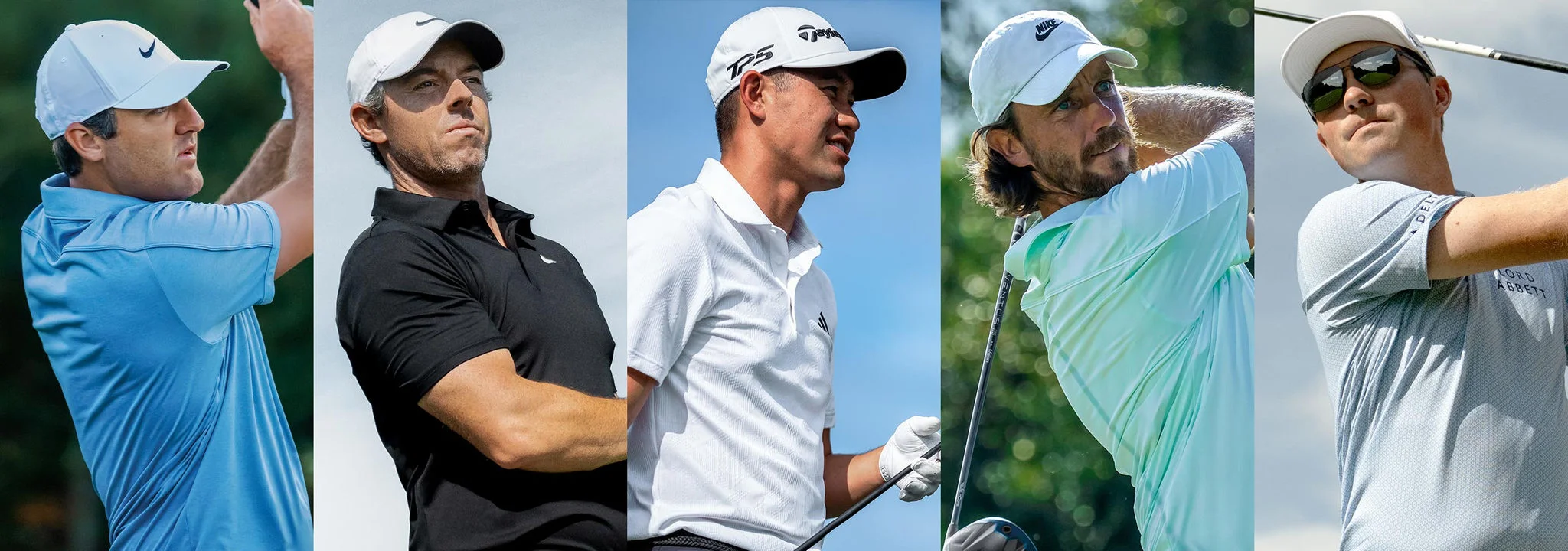 Scottie Scheffler, Rory McIlroy, Collin Morikawa, Tommy Fleetwood, and Ben Griffin