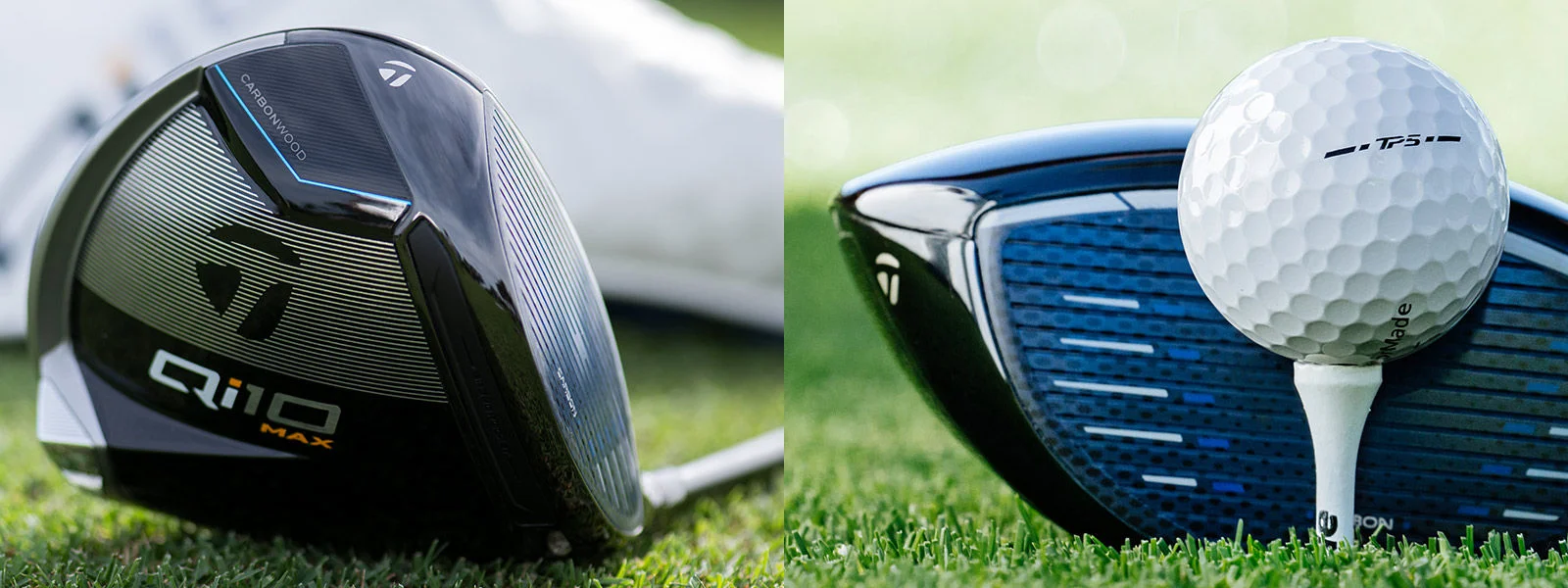 TaylorMade Qi10 driver and TP5 golf balls.