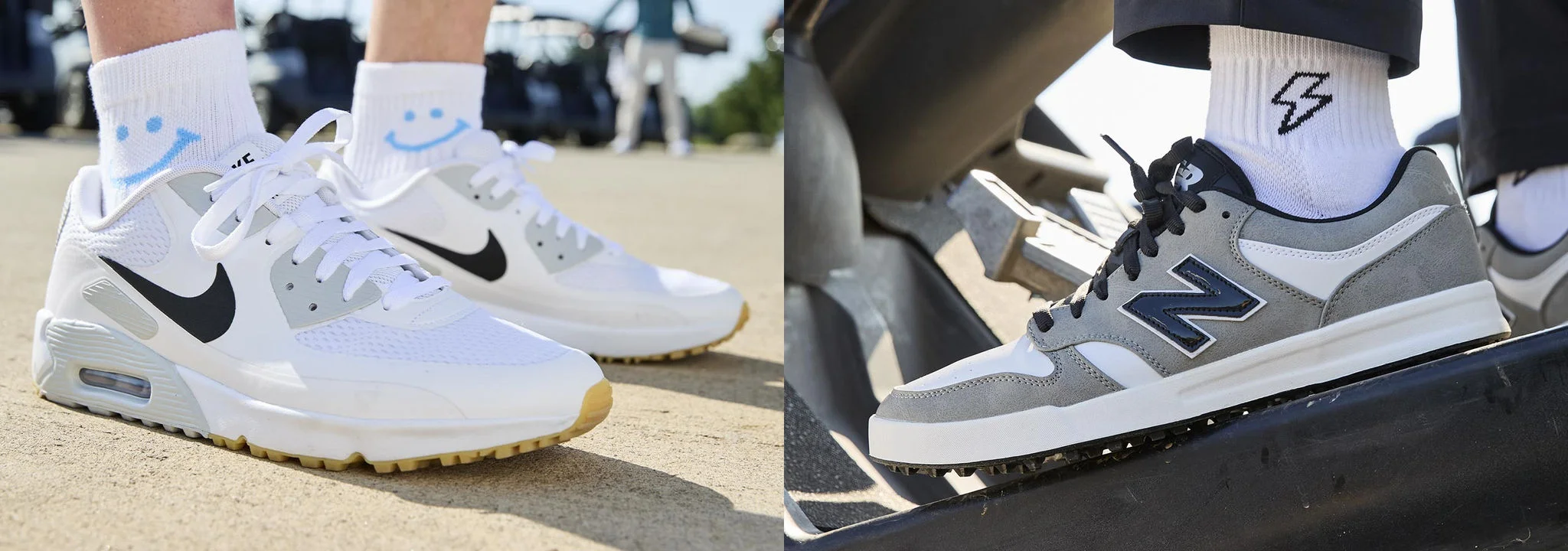 The latest shoes from Nike and New Balance.