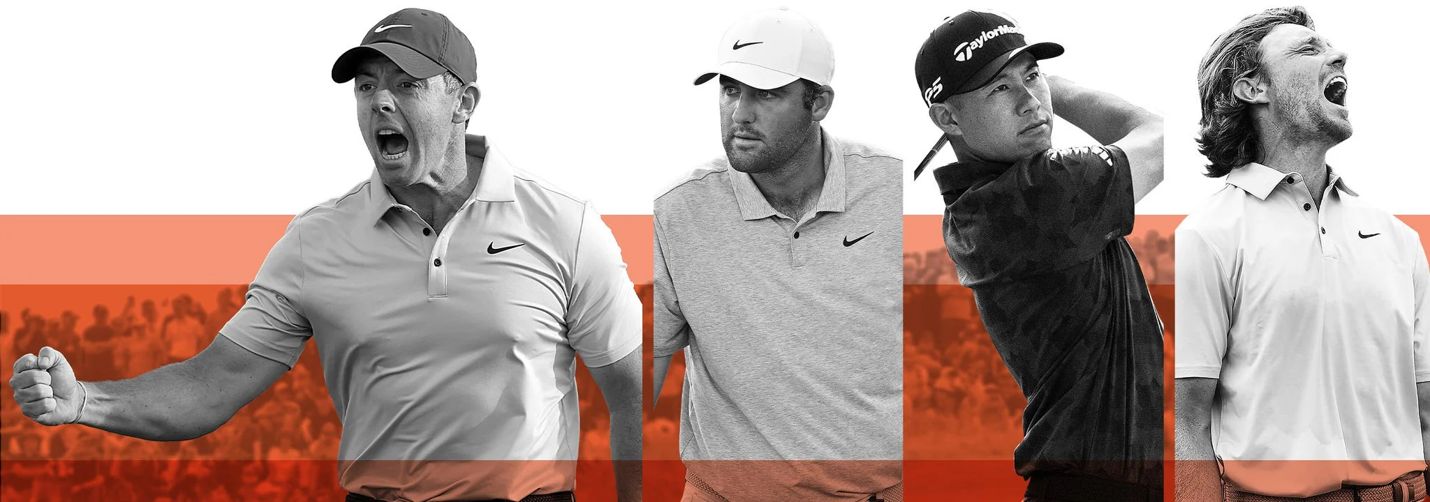 Rory McIlroy, Scottie Scheffler, Collin Morikawa, and Tommy Fleetwood.