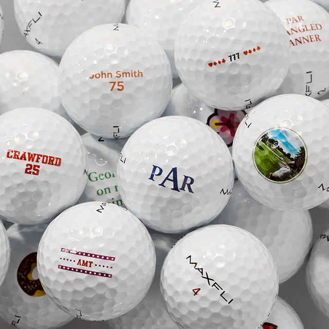 Personalized Maxfli golf balls.