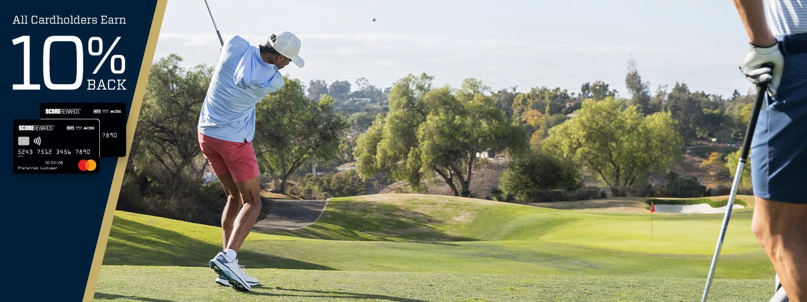 A man teeing off.