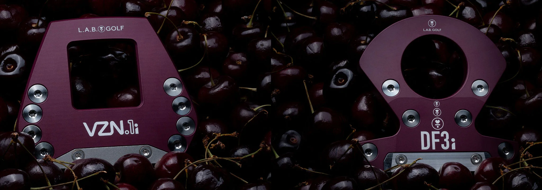 L.A.B. VZN.1i and DF3.i Limited Edition Black Cherry putters.