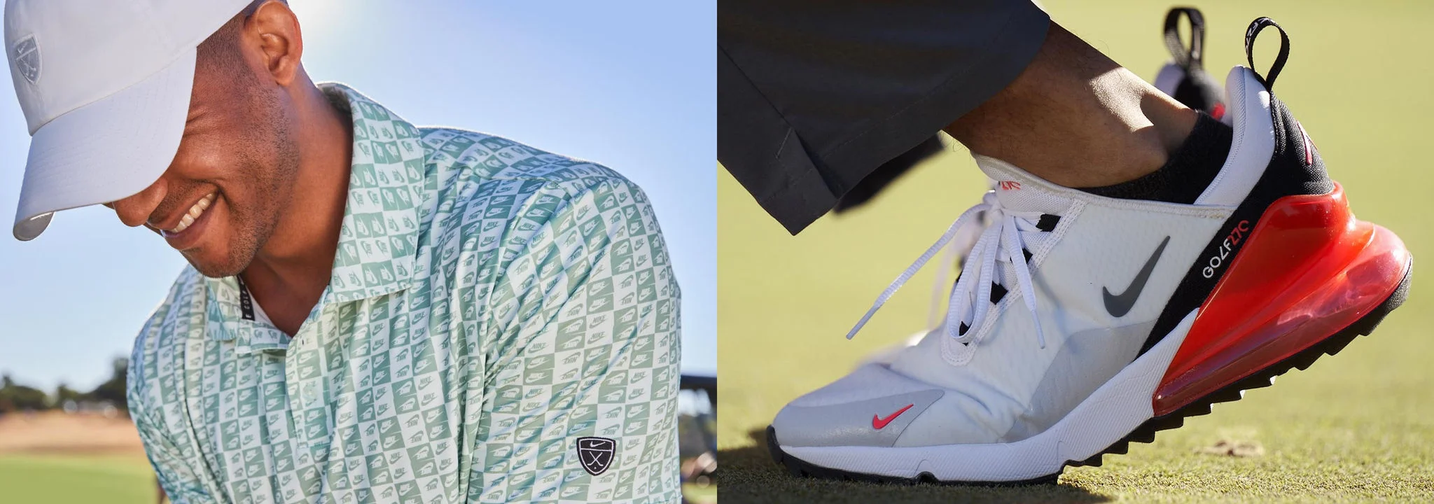 Nike polos and golf shoes.