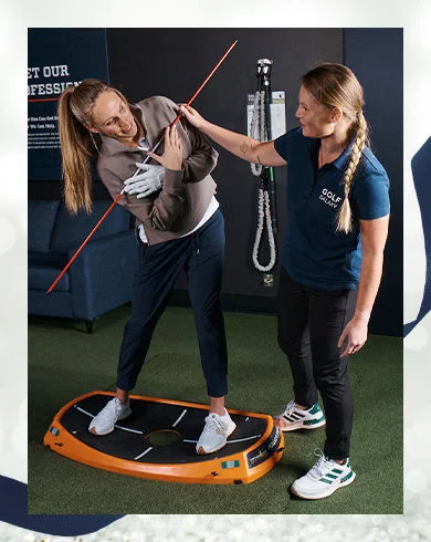 A instructor giving a lesson.