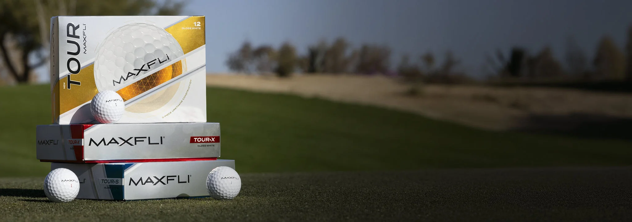 Maxfli Tour golf balls.