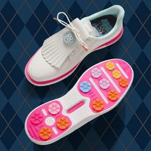 A laydown shot of golf gifts for women.