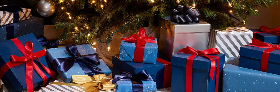 Santa in a golf court.