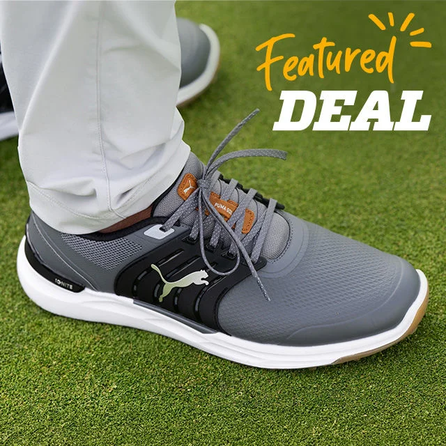 Featured deal. Close up of a grey shoe.
