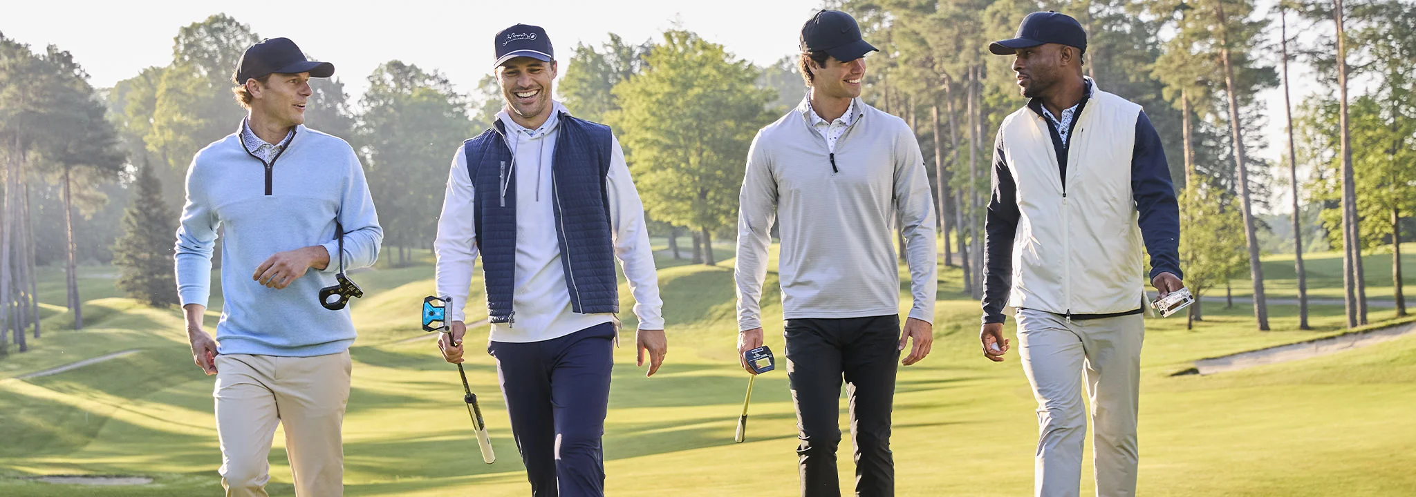 Men wearing this years latest golf trends.
