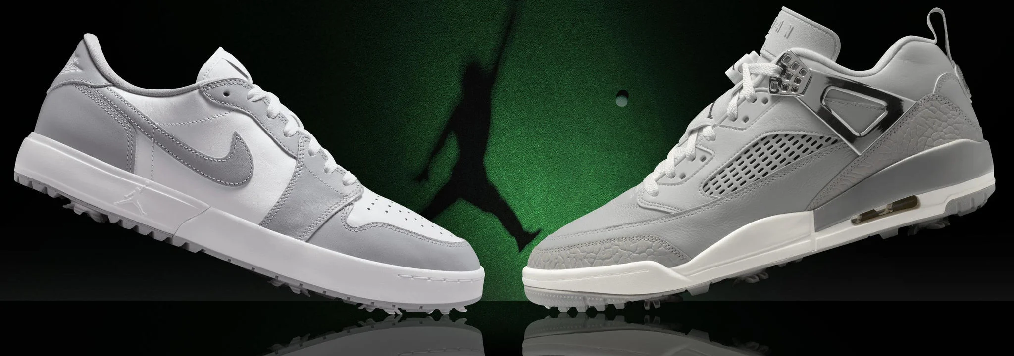 Jordan Spizike and AJ1 golf shoes.