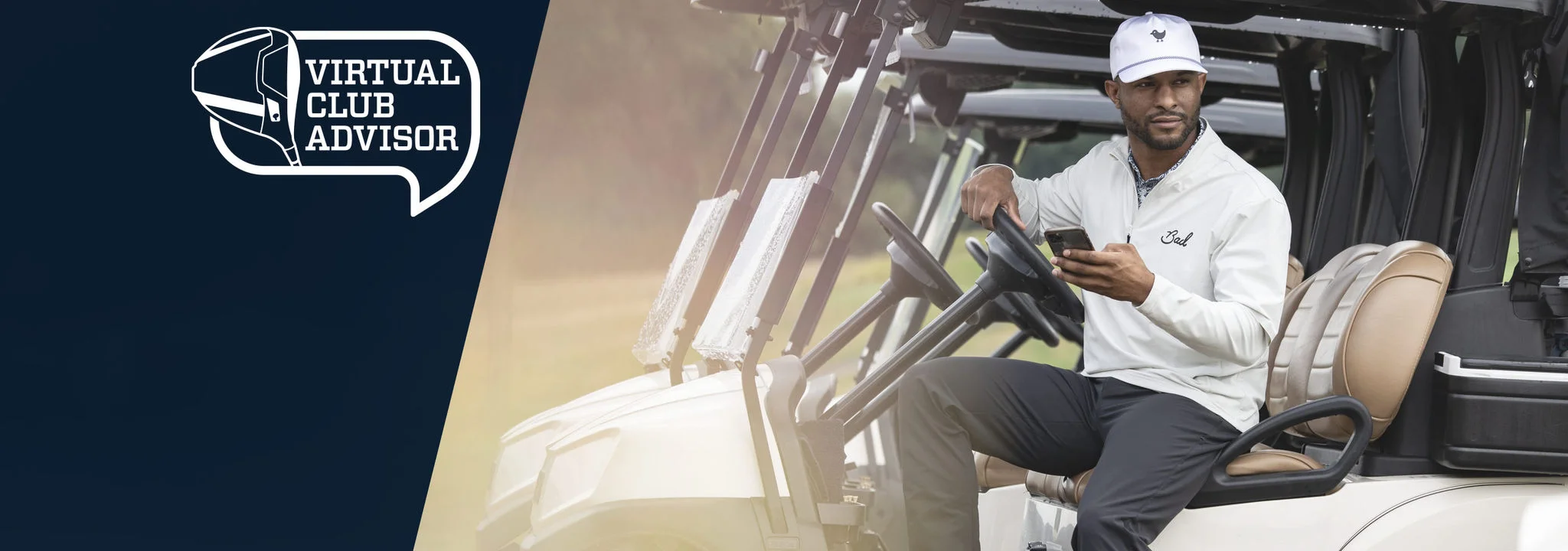A man getting advise from a Virtual Club Advisor.