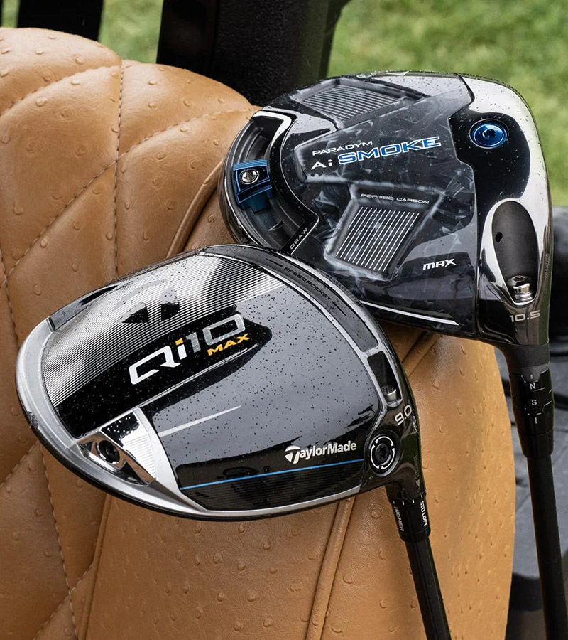 A Callaway Ai Smoke and a TaylorMade Qi10 driver.