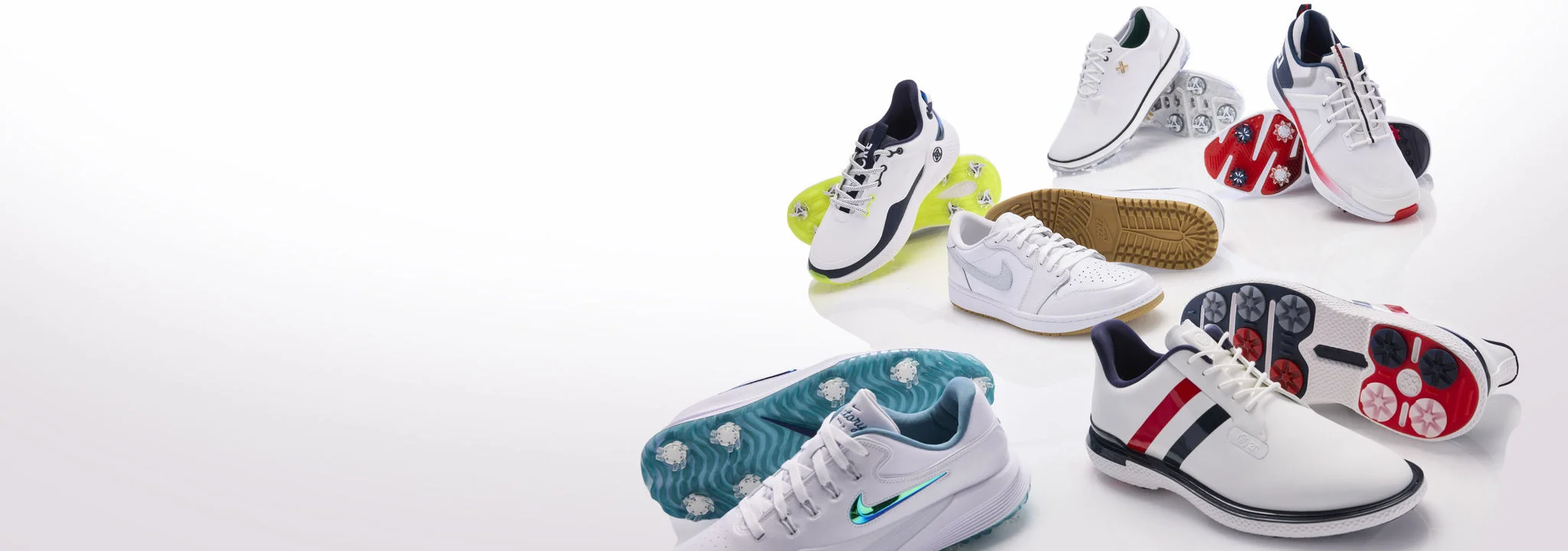  Jordan, PAYNTR, G/Fore golf shoes.