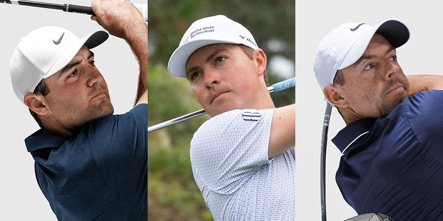 Scottie Scheffler, Ben Griffin, and Rory McIlroy