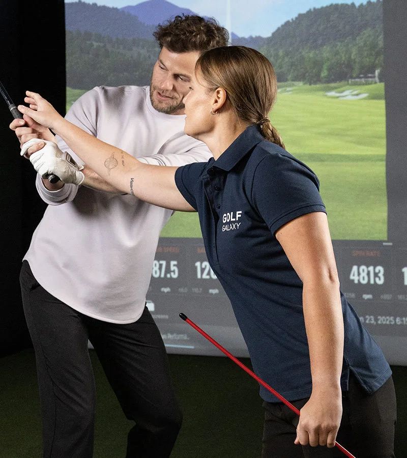 A man getting a lesson.