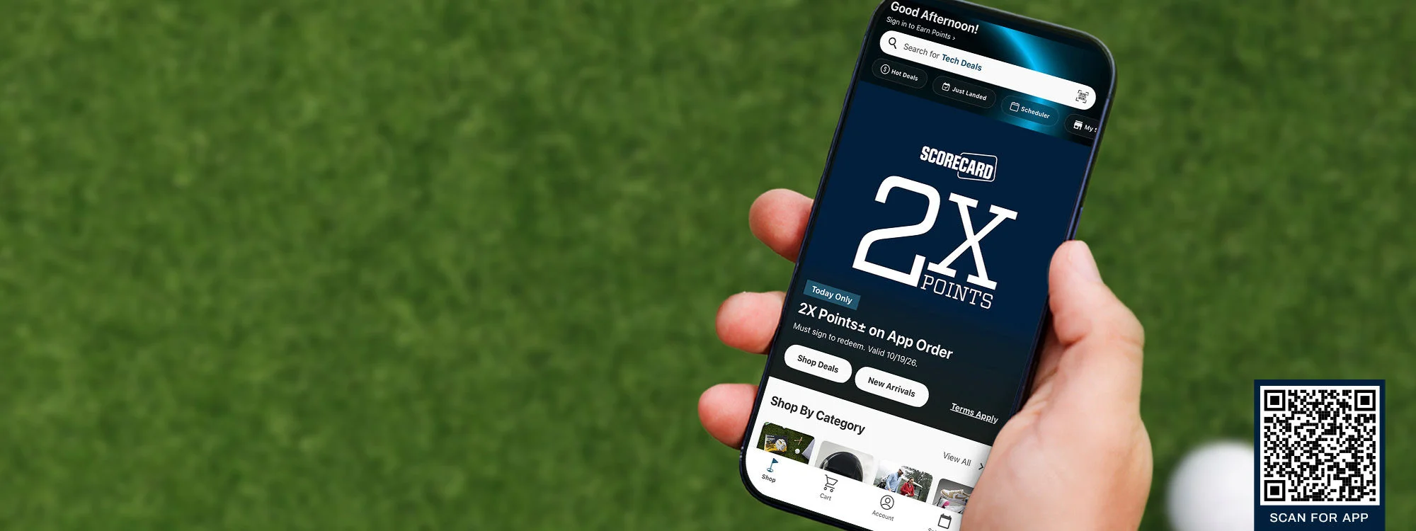 ScoreCard. Mobile phone. 2X Points.