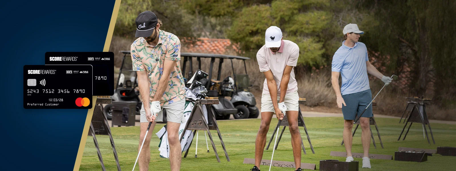 Three men hitting the range.