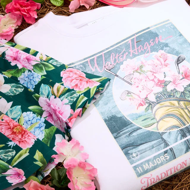 Women's masters themed golf apparel