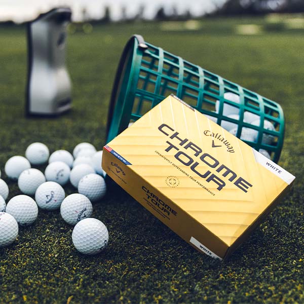 callaway chrome tour balls on course