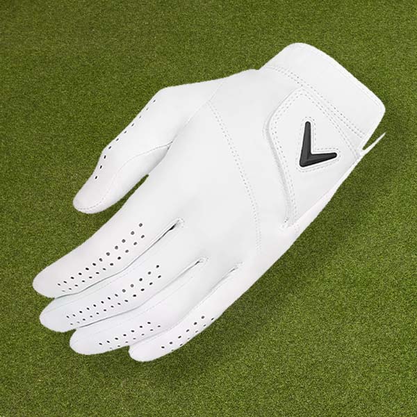 glove on grass background