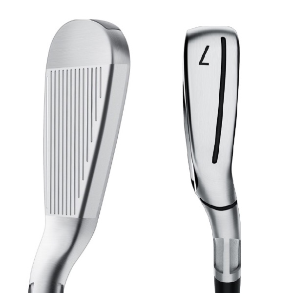 Close up of game improvement irons.
