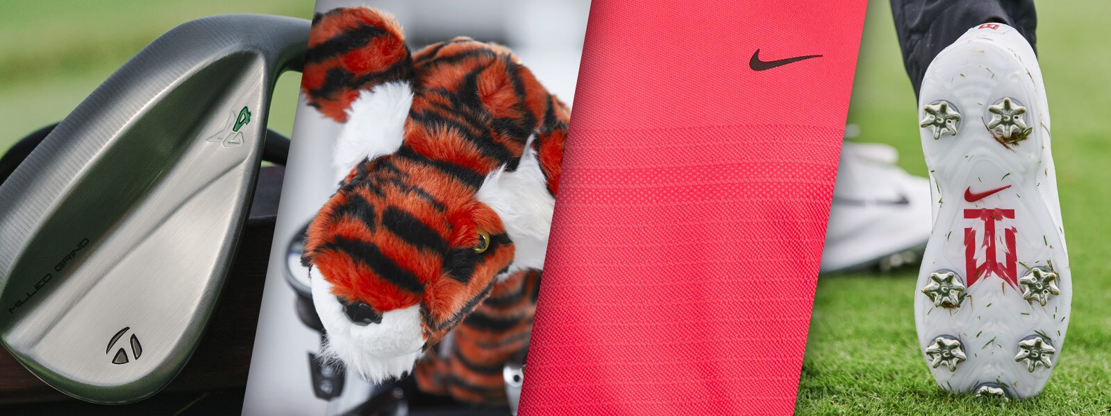 Tiger Woods clothing, shoes, and gear.
