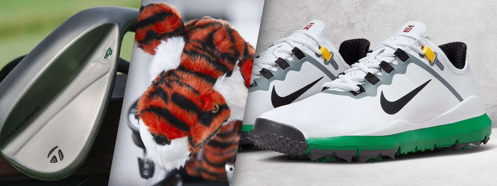 Tiger Woods clothing, shoes, and gear.