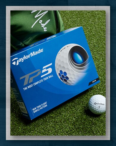 TaylorMade TP5 golf balls.