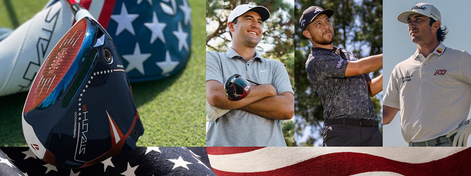 An image of USA inspired golf gear and apparel.