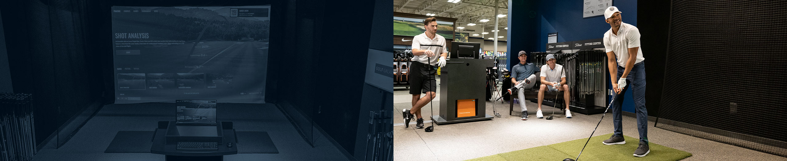 Trackman simulator. 