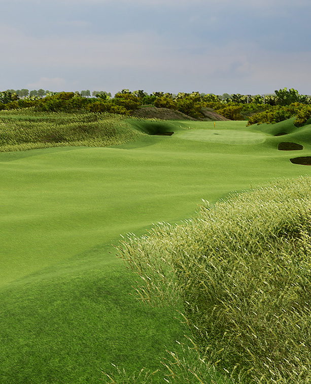Digital rendering of Royal Troon on a Trackman.